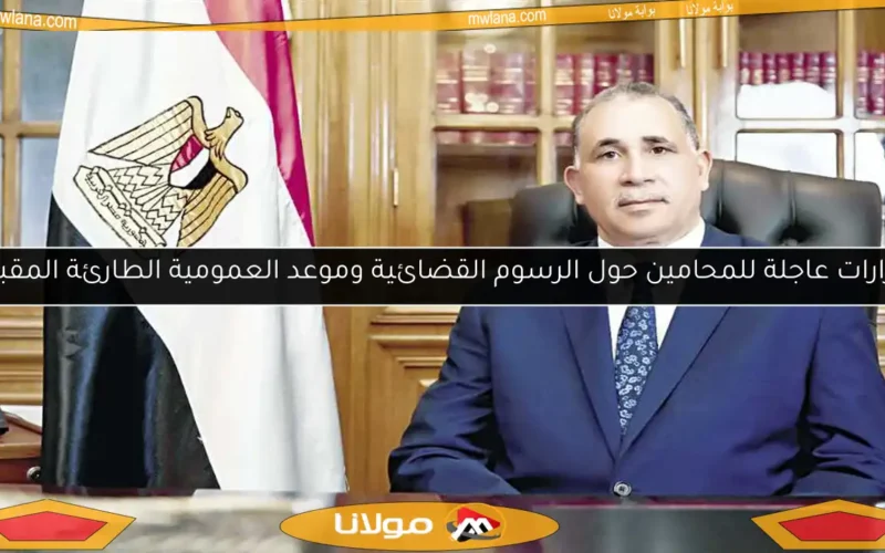 قرارات عاجلة للمحامين حول الرسوم القضائية وموعد العمومية الطارئة المقبلة