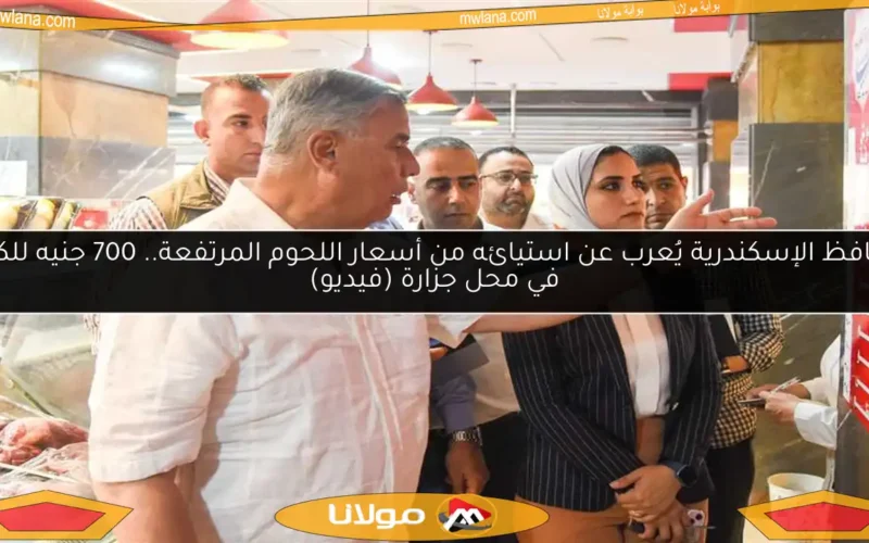 محافظ الإسكندرية يُعرب عن استيائه من أسعار اللحوم المرتفعة.. 700 جنيه للكيلو في محل جزارة (فيديو)