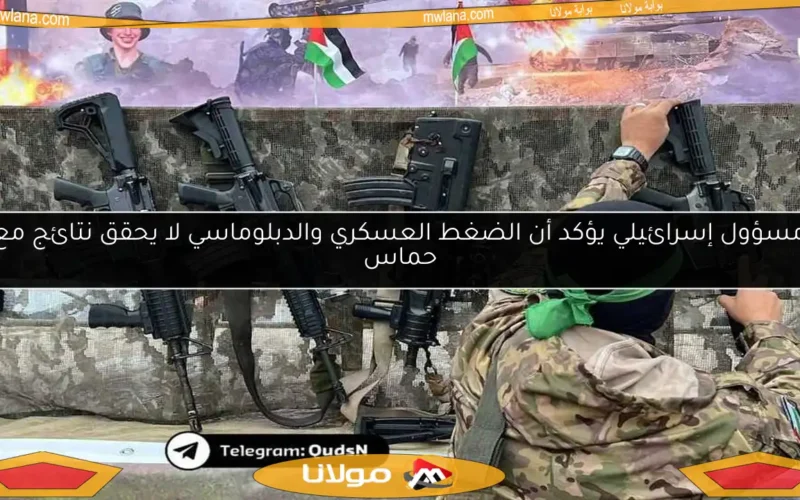مسؤول إسرائيلي يؤكد أن الضغط العسكري والدبلوماسي لا يحقق نتائج مع حماس