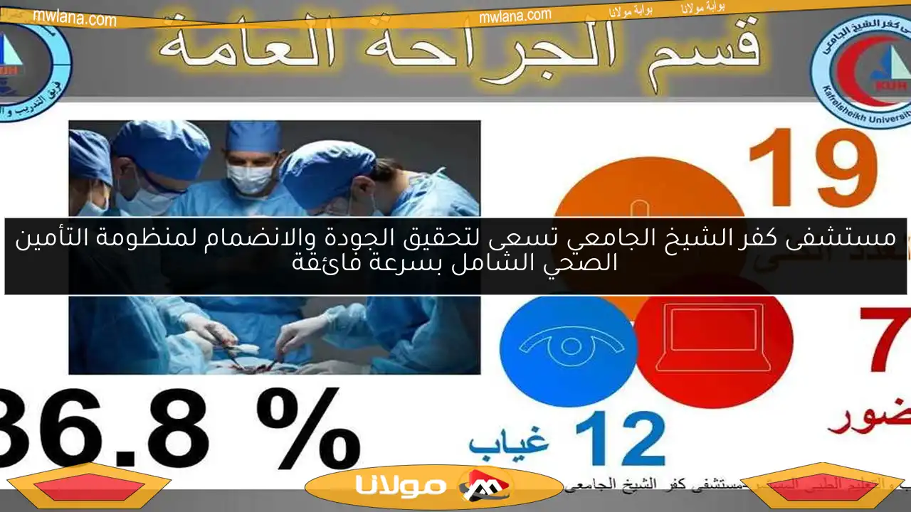 مستشفى كفر الشيخ الجامعي تسعى لتحقيق الجودة والانضمام لمنظومة التأمين الصحي الشامل بسرعة فائقة