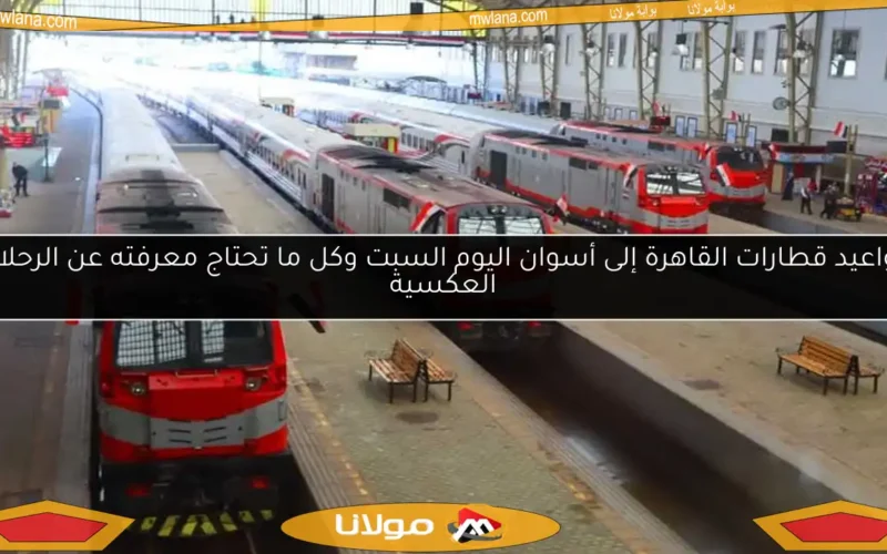 مواعيد قطارات القاهرة إلى أسوان اليوم السبت وكل ما تحتاج معرفته عن الرحلات العكسية