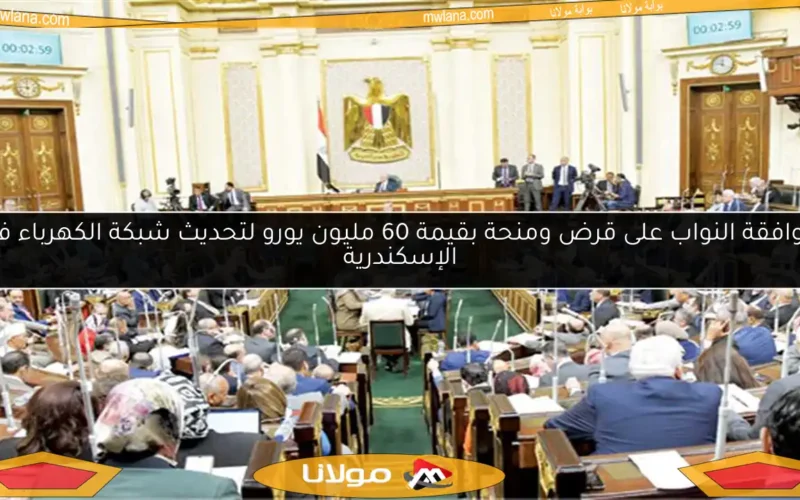 موافقة النواب على قرض ومنحة بقيمة 60 مليون يورو لتحديث شبكة الكهرباء في الإسكندرية