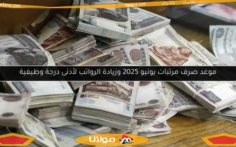 موعد صرف مرتبات يونيو 2025 وزيادة الرواتب لأدنى درجة وظيفية