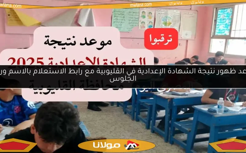 موعد ظهور نتيجة الشهادة الإعدادية في القليوبية مع رابط الاستعلام بالاسم ورقم الجلوس