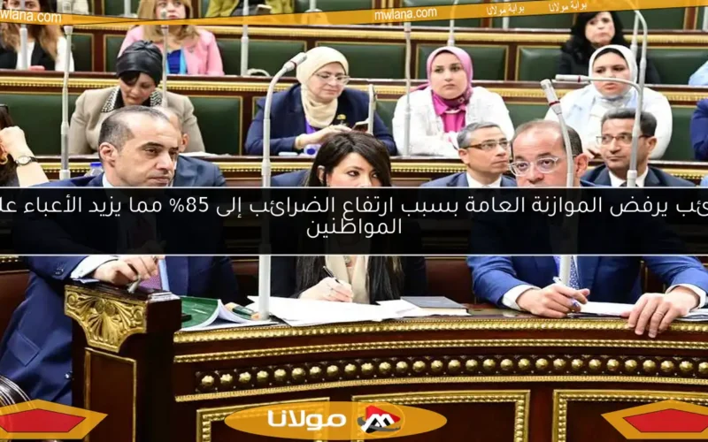 نائب يرفض الموازنة العامة بسبب ارتفاع الضرائب إلى 85% مما يزيد الأعباء على المواطنين