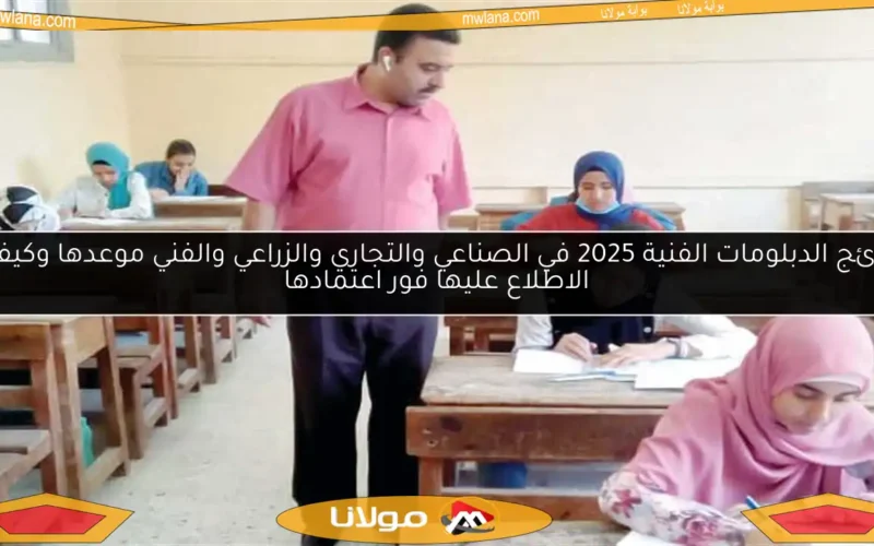 نتائج الدبلومات الفنية 2025 في الصناعي والتجاري والزراعي والفني موعدها وكيفية الاطلاع عليها فور اعتمادها