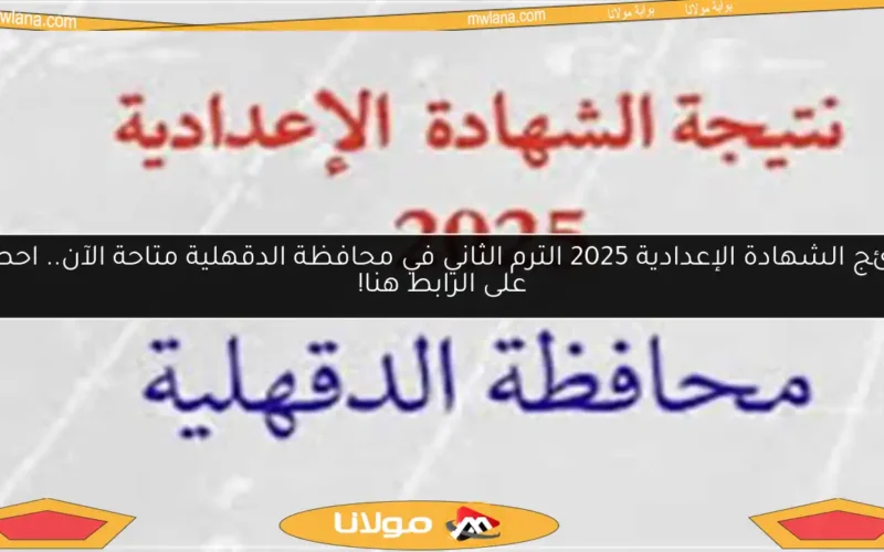نتائج الشهادة الإعدادية 2025 الترم الثاني في محافظة الدقهلية متاحة الآن.. احصل على الرابط هنا!