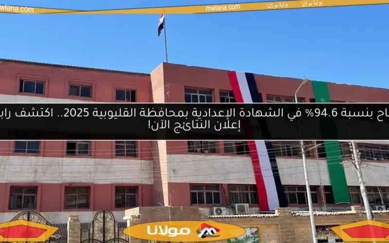 نجاح بنسبة 94.6% في الشهادة الإعدادية بمحافظة القليوبية 2025.. اكتشف رابط إعلان النتائج الآن!