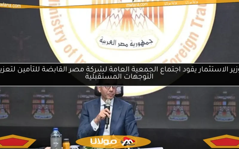 وزير الاستثمار يقود اجتماع الجمعية العامة لشركة مصر القابضة للتأمين لتعزيز التوجهات المستقبلية