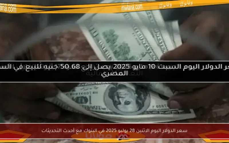 سعر الدولار اليوم الاثنين 28 يوليو 2025 في البنوك مع أحدث التحديثات