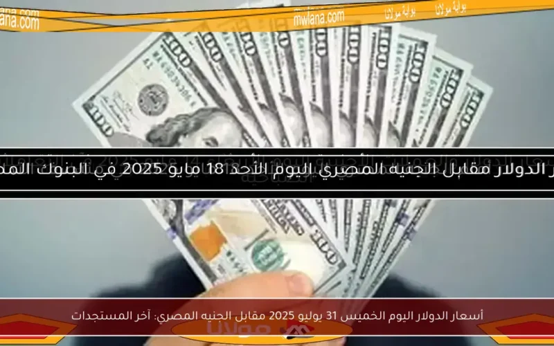 أسعار الدولار اليوم الخميس 31 يوليو 2025 مقابل الجنيه المصري: آخر المستجدات