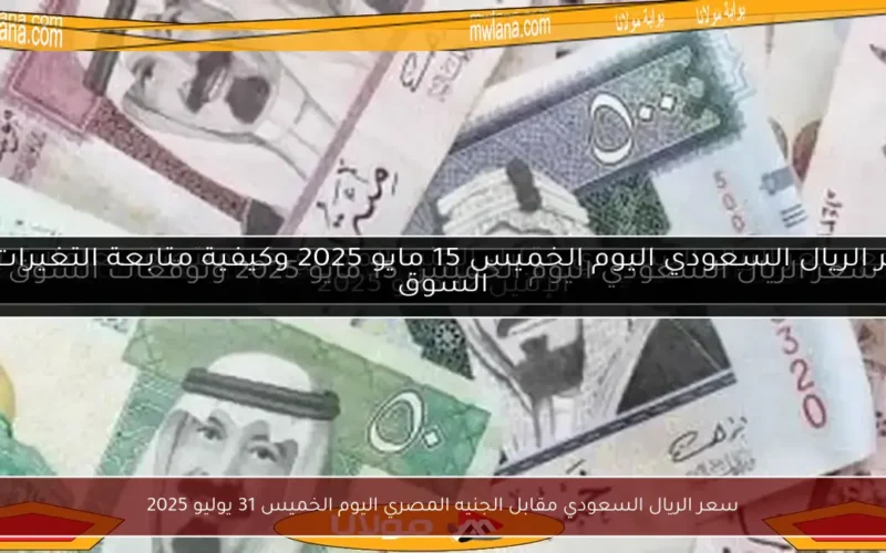 سعر الريال السعودي مقابل الجنيه المصري اليوم الخميس 31 يوليو 2025