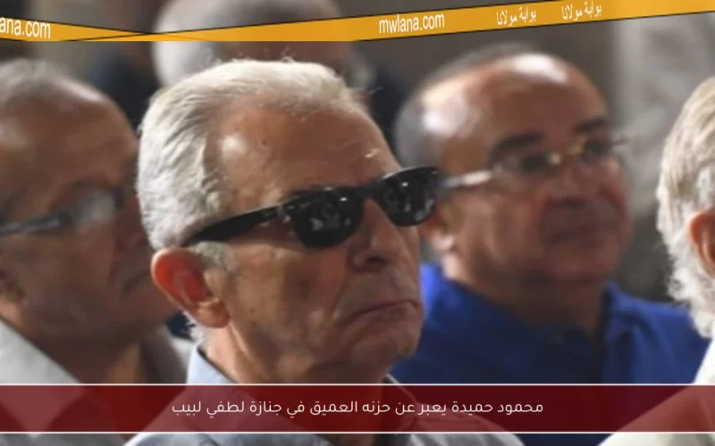 محمود حميدة يعبر عن حزنه العميق في جنازة لطفي لبيب