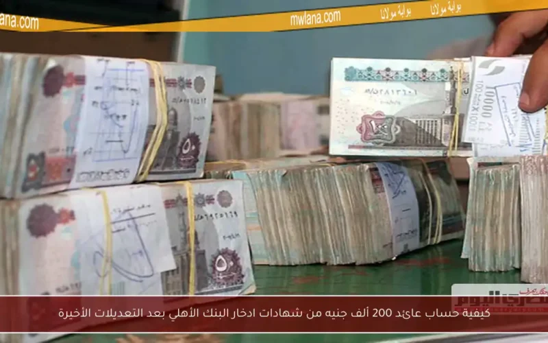 كيفية حساب عائد 200 ألف جنيه من شهادات ادخار البنك الأهلي بعد التعديلات الأخيرة