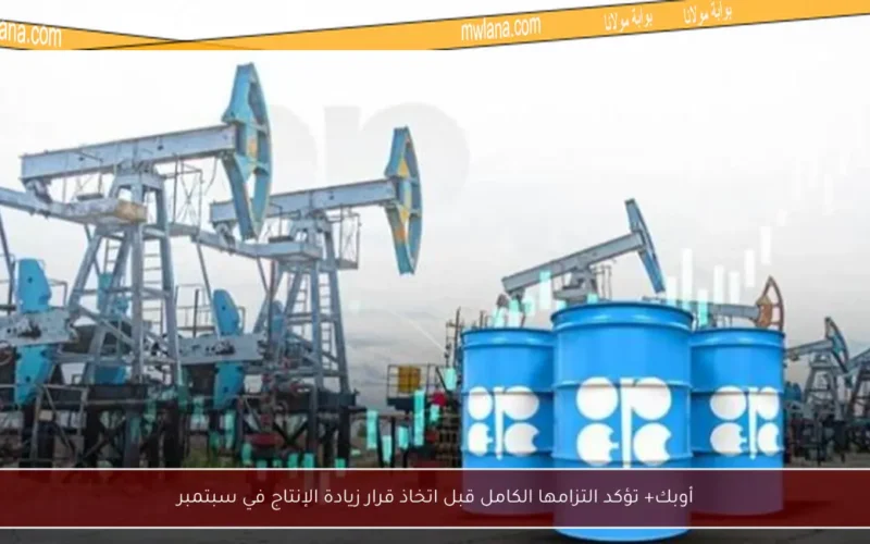 أوبك+ تؤكد التزامها الكامل قبل اتخاذ قرار زيادة الإنتاج في سبتمبر