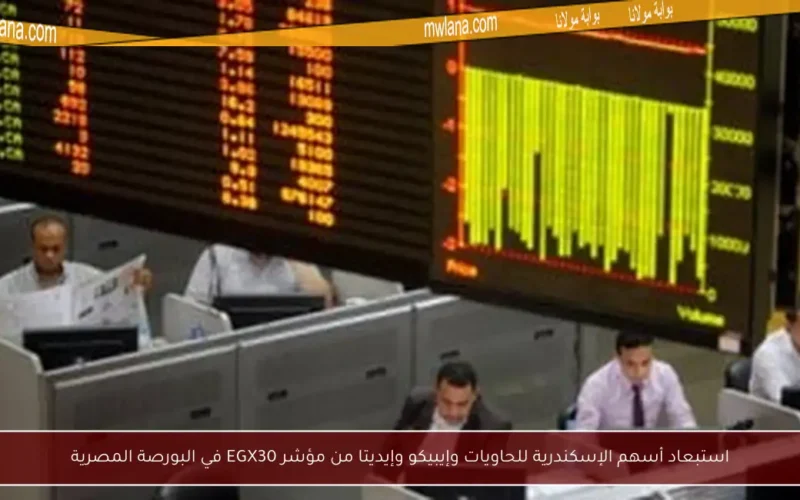 استبعاد أسهم الإسكندرية للحاويات وإيبيكو وإيديتا من مؤشر EGX30 في البورصة المصرية