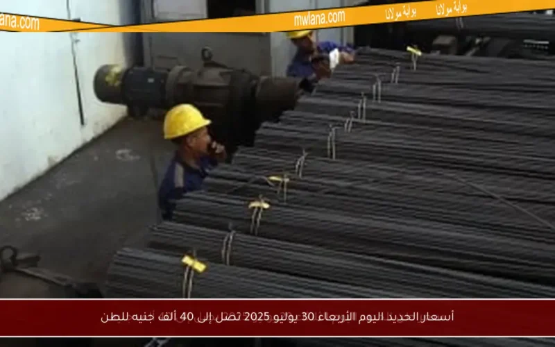 أسعار الحديد اليوم الأربعاء 30 يوليو 2025 تصل إلى 40 ألف جنيه للطن