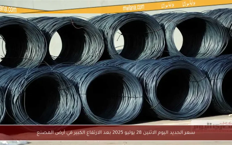 سعر الحديد اليوم الاثنين 28 يوليو 2025 بعد الارتفاع الكبير في أرض المصنع
