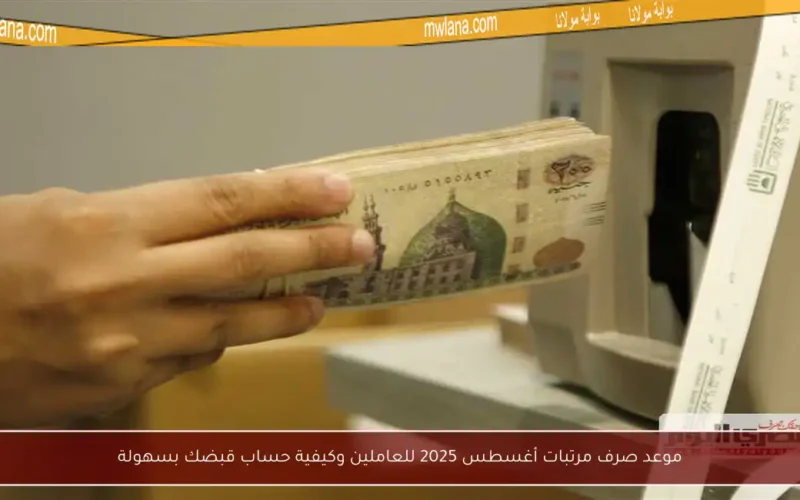 موعد صرف مرتبات أغسطس 2025 للعاملين وكيفية حساب قبضك بسهولة