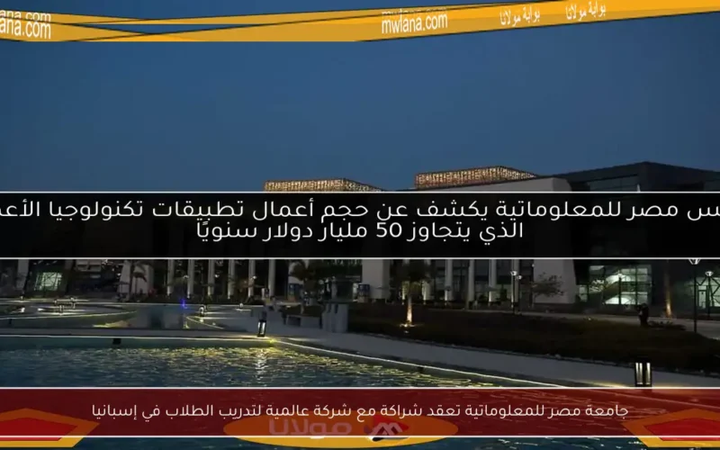 جامعة مصر للمعلوماتية تعقد شراكة مع شركة عالمية لتدريب الطلاب في إسبانيا