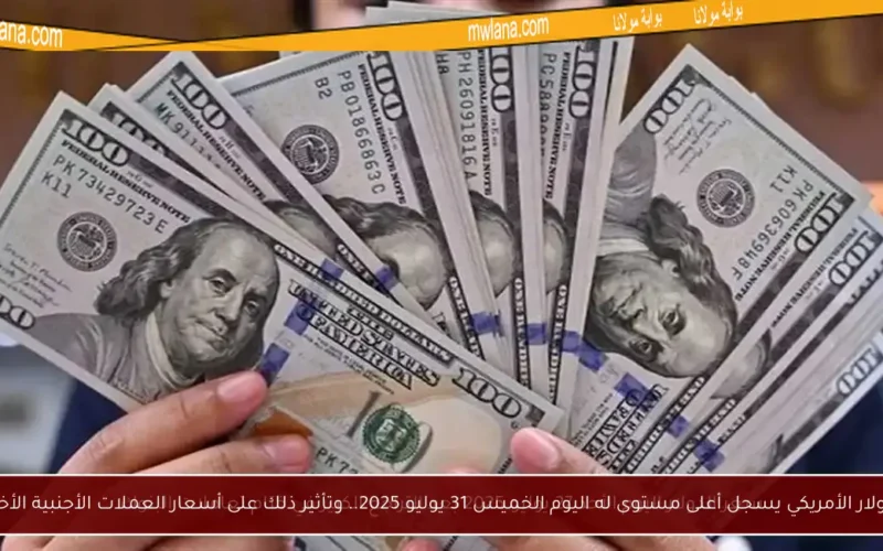 الدولار الأمريكي يسجل أعلى مستوى له اليوم الخميس 31 يوليو 2025.. وتأثير ذلك على أسعار العملات الأجنبية الأخرى