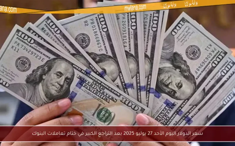 سعر الدولار اليوم الأحد 27 يوليو 2025 بعد التراجع الكبير في ختام تعاملات البنوك