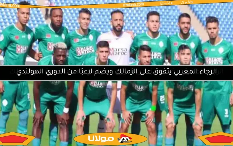 الرجاء المغربي يضم لاعبًا من الدوري الهولندي بعد منافسة مع الزمالك