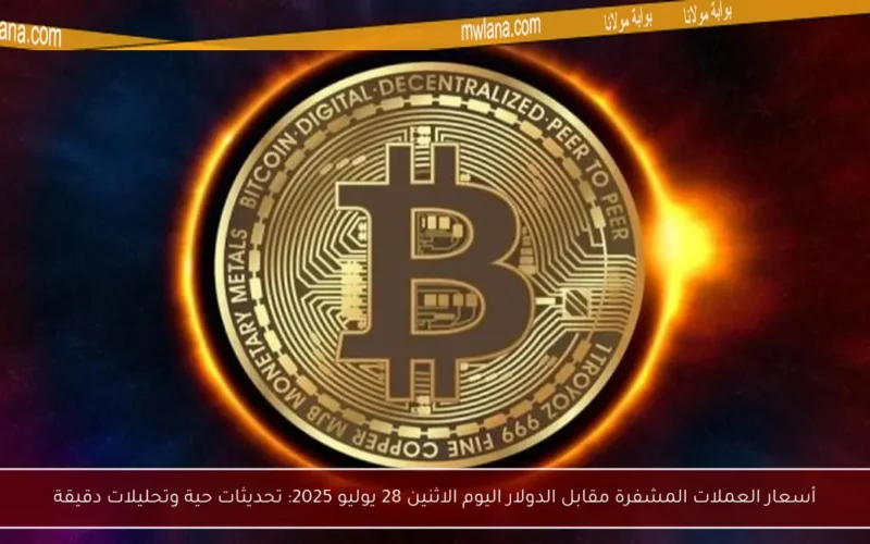 أسعار العملات المشفرة مقابل الدولار اليوم الاثنين 28 يوليو 2025: تحديثات حية وتحليلات دقيقة
