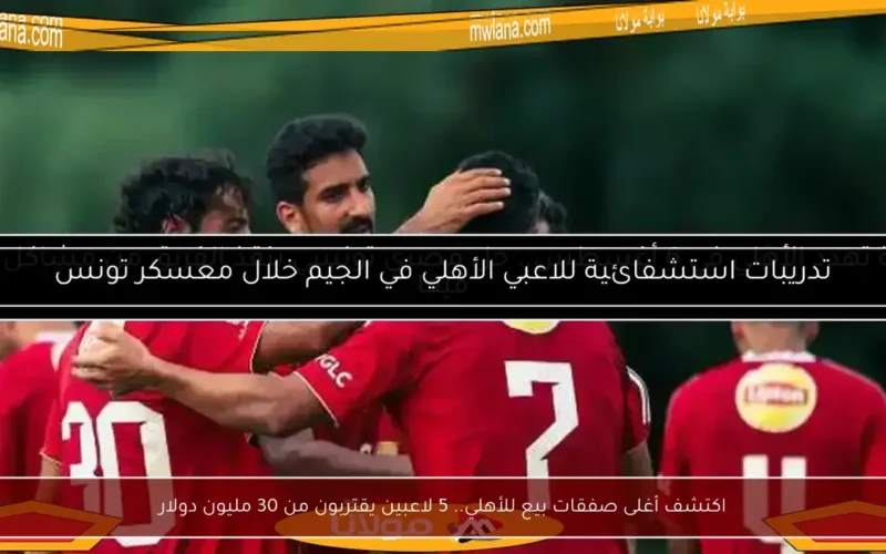اكتشف أغلى صفقات بيع للأهلي.. 5 لاعبين يقتربون من 30 مليون دولار