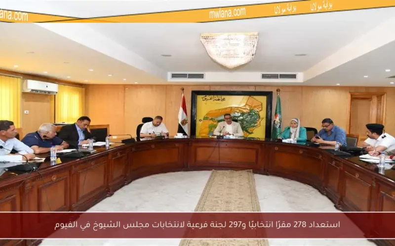 استعداد 278 مقرًا انتخابيًا و297 لجنة فرعية لانتخابات مجلس الشيوخ في الفيوم