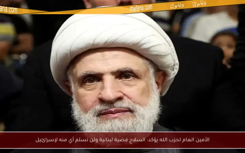 الأمين العام لحزب الله يؤكد: السلاح قضية لبنانية ولن نسلم أي منه لإسرائيل
