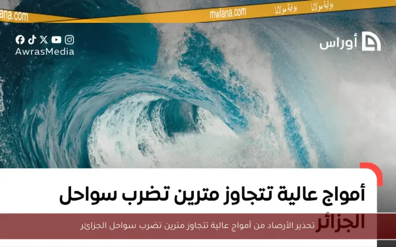 تحذير الأرصاد من أمواج عالية تتجاوز مترين تضرب سواحل الجزائر