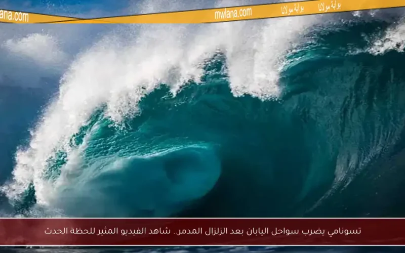 تسونامي يضرب سواحل اليابان بعد الزلزال المدمر.. شاهد الفيديو المثير للحظة الحدث