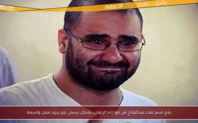 رفع اسم علاء عبدالفتاح من قوائم الإرهاب بشكل رسمي يثير ردود فعل واسعة