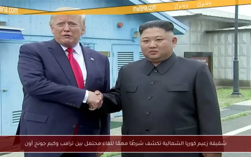 شقيقة زعيم كوريا الشمالية تكشف شرطًا مهمًا للقاء محتمل بين ترامب وكيم جونج أون