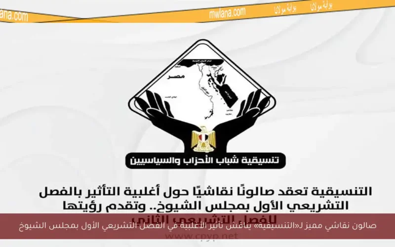 صالون نقاشي مميز لـ«التنسيقية» يناقش تأثير الأغلبية في الفصل التشريعي الأول بمجلس الشيوخ