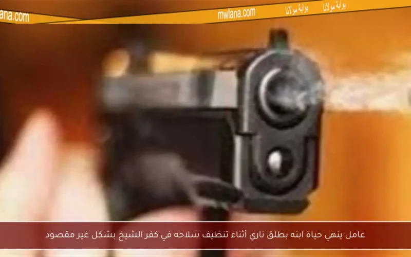 عامل ينهي حياة ابنه بطلق ناري أثناء تنظيف سلاحه في كفر الشيخ بشكل غير مقصود