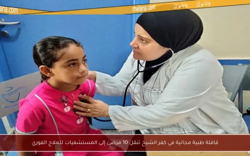 قافلة طبية مجانية في كفر الشيخ تنقل 10 مرضى إلى المستشفيات للعلاج الفوري