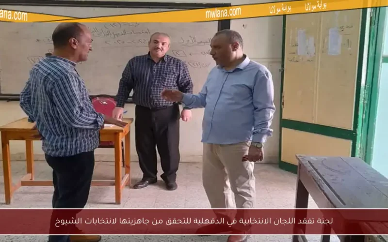 لجنة تفقد اللجان الانتخابية في الدقهلية للتحقق من جاهزيتها لانتخابات الشيوخ