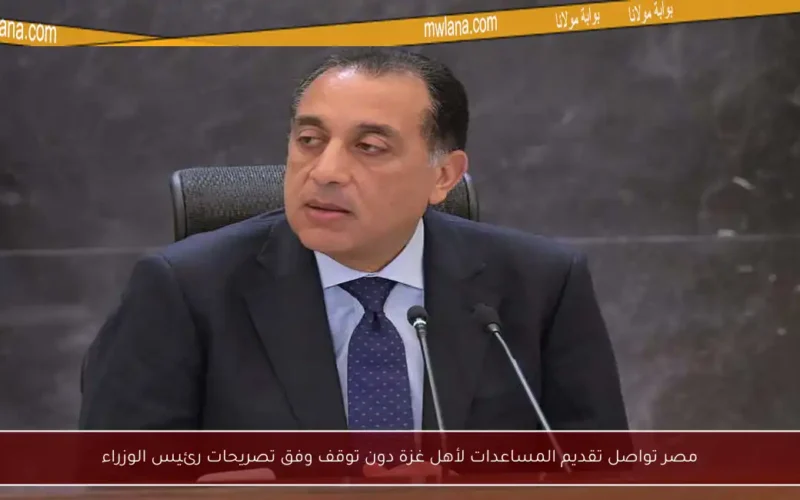 مصر تواصل تقديم المساعدات لأهل غزة دون توقف وفق تصريحات رئيس الوزراء