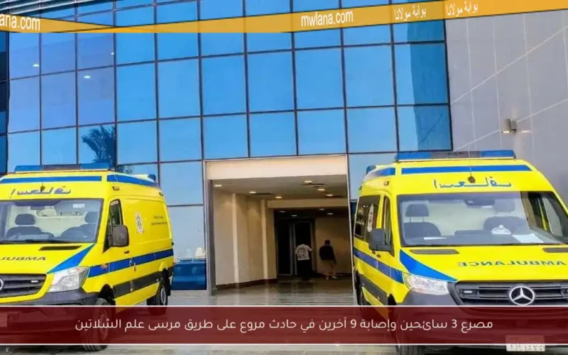 مصرع 3 سائحين وإصابة 9 آخرين في حادث مروع على طريق مرسى علم الشلاتين