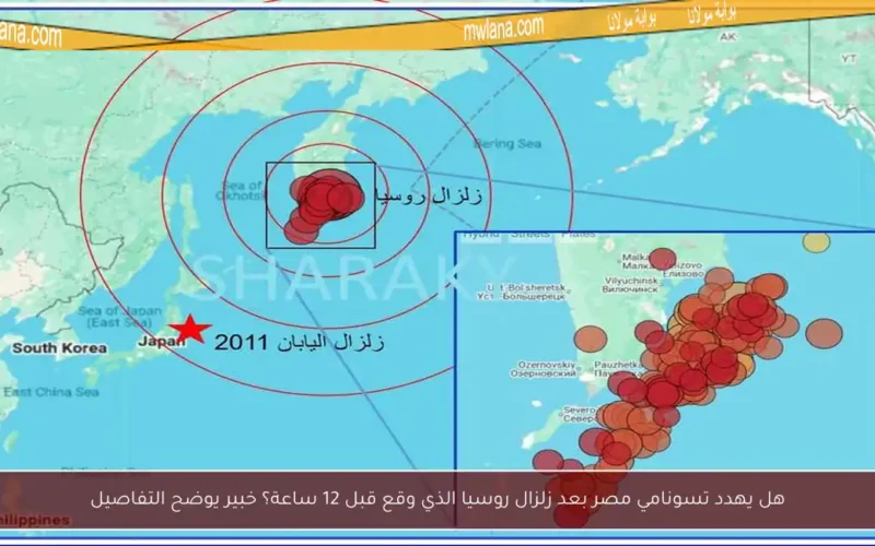 هل يهدد تسونامي مصر بعد زلزال روسيا الذي وقع قبل 12 ساعة؟ خبير يوضح التفاصيل