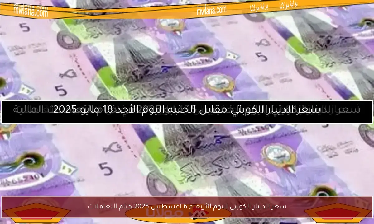 سعر الدينار الكويتى اليوم الأربعاء 6 أغسطس 2025 ختام التعاملات