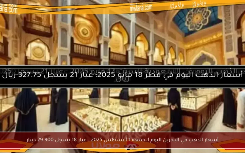 أسعار الذهب في البحرين اليوم الجمعة 1 أغسطس 2025.. عيار 18 يسجل 29.900 دينار