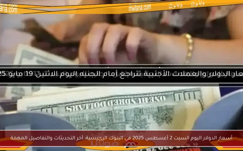 أسعار الدولار اليوم السبت 2 أغسطس 2025 في البنوك الرئيسية: آخر التحديثات والتفاصيل المهمة