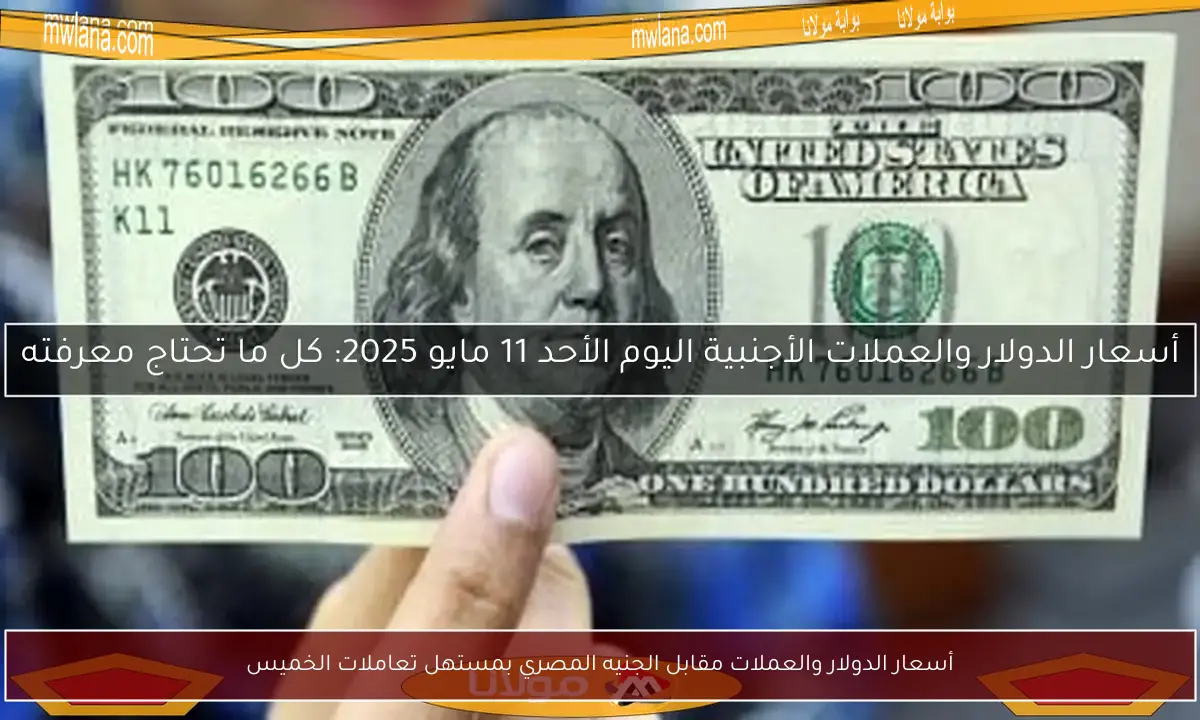 أسعار الدولار والعملات مقابل الجنيه المصري بمستهل تعاملات الخميس