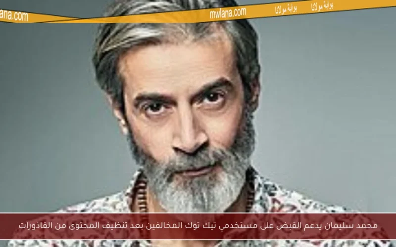 محمد سليمان يدعم القبض على مستخدمي تيك توك المخالفين بعد تنظيف المحتوى من القاذورات