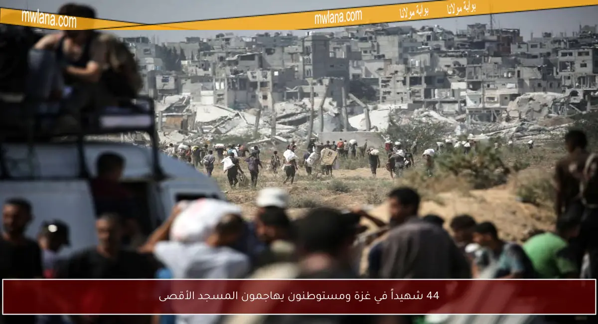 44 شهيداً في غزة ومستوطنون يهاجمون المسجد الأقصى