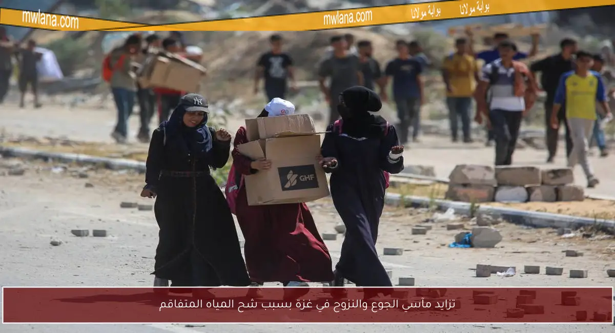 تزايد مآسي الجوع والنزوح في غزة بسبب شح المياه المتفاقم