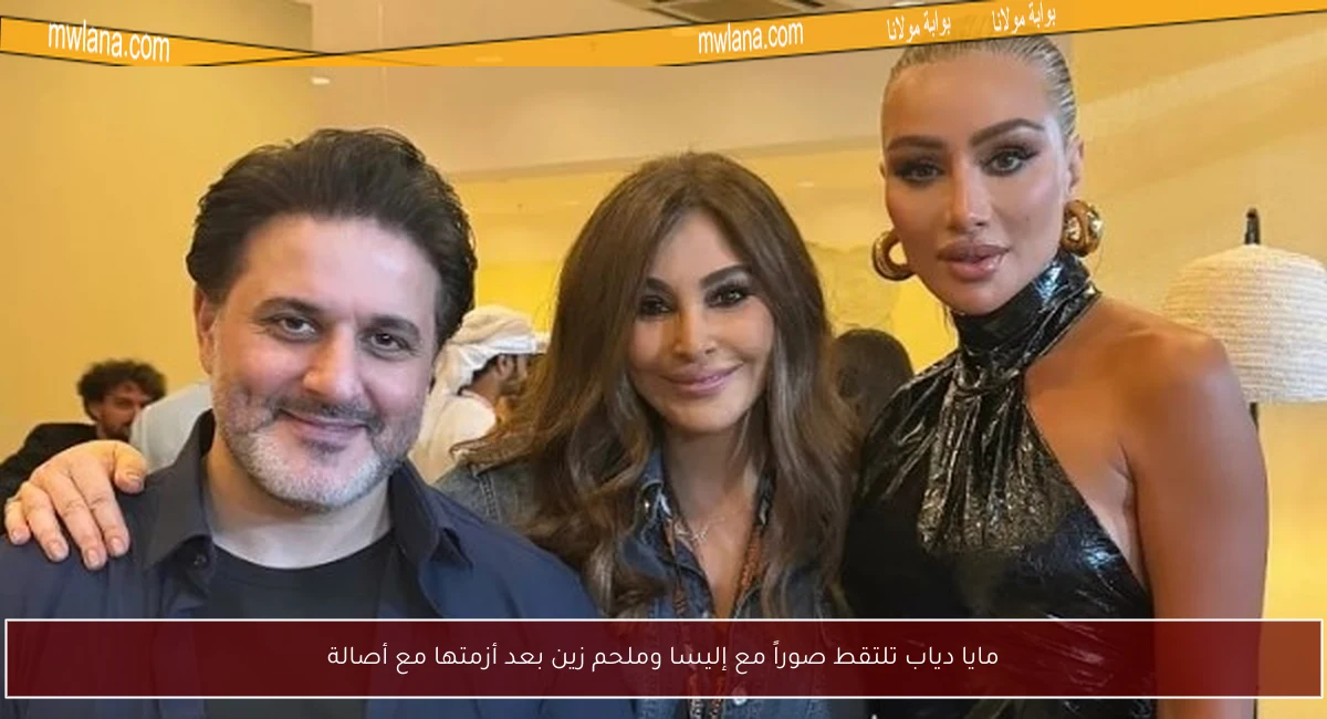 مايا دياب تلتقط صوراً مع إليسا وملحم زين بعد أزمتها مع أصالة